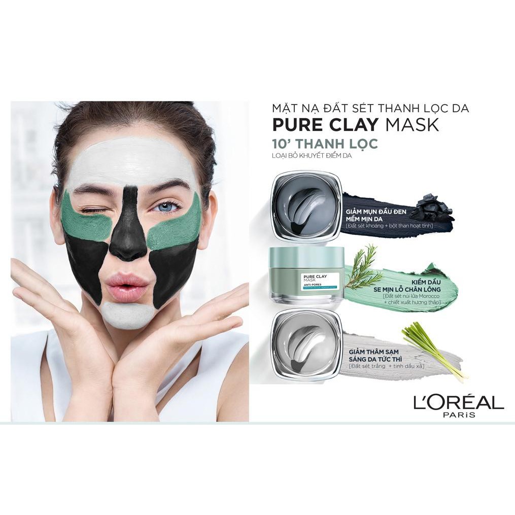 Mặt Nạ Đất Sét L'Oreal Pure Clay Mask 50g - Mặt nạ | TheFaceHolic.com