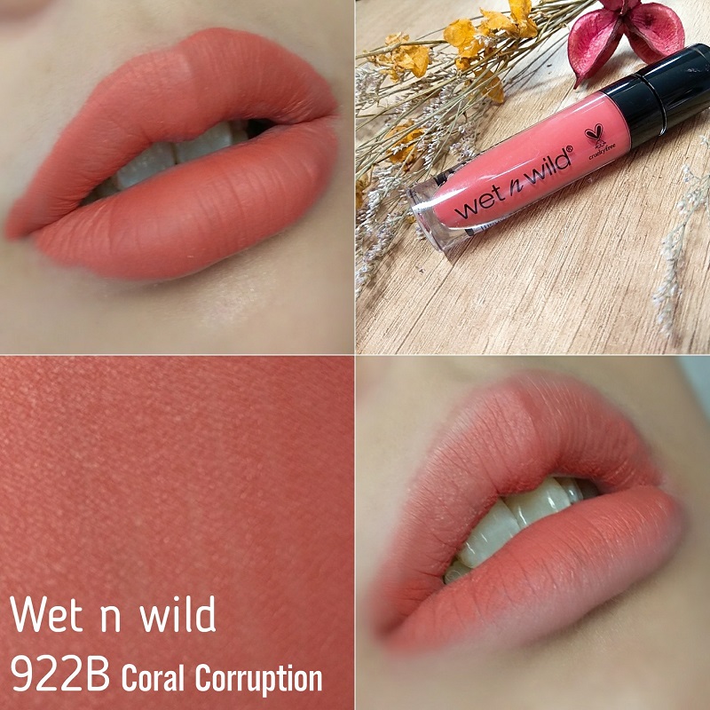 Son Kem Lì Wet n Wild MegaLast Liquid Catsuit Matte Lipstick (7ml) màu 922B Coral Coruption